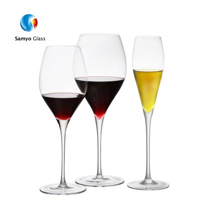 China Wholesale Handmade High Quality Clear Lead Free Crystal Goblet Red Wine Glass Set of Crystal Glass Cup for sale