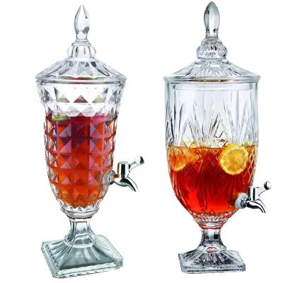 China Wholesale Home Appliance Glass Beverage Dispenser With Tap For Restaurant And Bar for sale