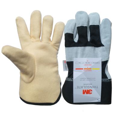 China Rig Outdoor Winter Warm Thickened Gloves Scare Split Leather with Thinsulate Lining for sale