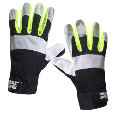 China Wholesale Sport Riding Cow Split Leather Breathable Workout Gloves For Gym Exercise for sale