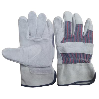 China Rigger High Quality Leather Work Working Gloves Safety Working Gloves Double Palms for sale