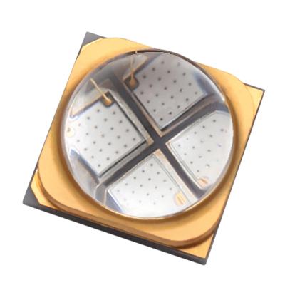 China INGAN 10w 365nm 380nm 385nm 390nm 395nm 405nm 10w High Power 4 UV-LED Chip SMD Series Hermetic Ceramic Package, 60 Degree Quartz Lens for sale