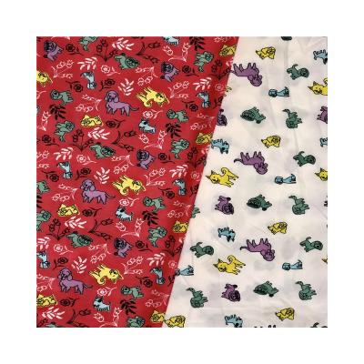 China Hometextile Material Waterproof Microfiber Dog Pattern Printing 85gsm Polyester Sheet Fabric for sale