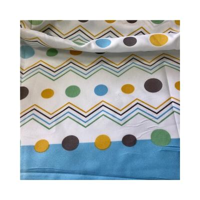 China China wholesale waterproof colorful wave dot 75gsm dye printed fabric for bed sheet fabric for sale