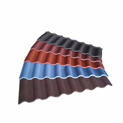 China Building Construction Material Long-lasting Materiales de Construction Sand Coated Classic Roof Tile Metal Steel Roofing Shingles for sale