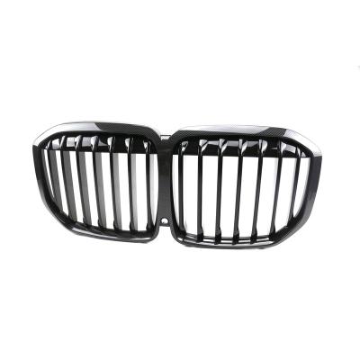 China ABS Carbon Fiber G07 Single Line ABS Car Front Grille Car Front Bumper For BMW X7 for sale