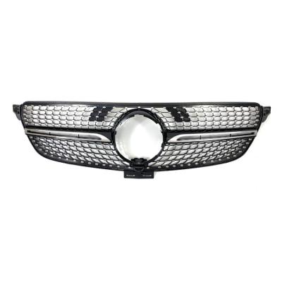 China Diamond Style 2015-2019 Black Custom Class W166 Medium Grill Diamond Grille For Car Grills Mercedes GLE for sale