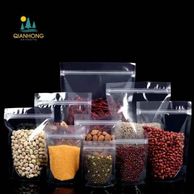 China Recyclable Custom Candy Zipper Bag Stand Up Pouch Transparent Plastic Packaging Bags for sale