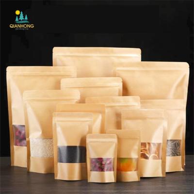 China Aseptic Accept Custom Logo Printing Wholesale In Stock Holder Up Kraft Paper Pouch Bag for sale