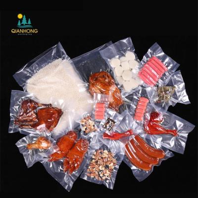 China Aseptic Vacuum Storage Bags Custom LOGO Nylon PE Food Plastic Vacuum Sealer Bags For Frozen Seafood for sale