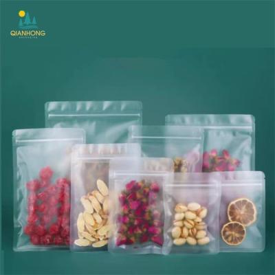 China Aseptic Custom Printing Clear Plastic Bag For Soft Candy , Plain Matte Middle Sealed Candy Packaging Bag for sale