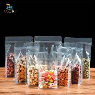 China Coffee Bean Packaging Bag Square Bottom Dried Fruit Candy Food Storage Aseptic Eight Side Transparent Self-supporting Bag for sale