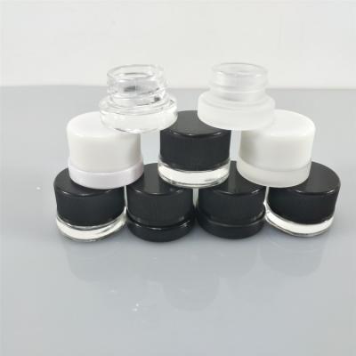 China Personal Care 5ml 7ml 9ml 5g 7g 9g Concentrate Clear Glass Container Oil Glass Jar With Child Resistant for sale