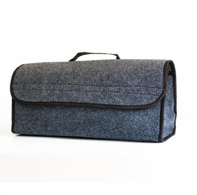 China High Quality Sports Car Trunk Organizer Felt Storage Bag Car Accessories Collapsible Trunk Tool Bag Felt Bag for sale