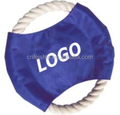 China Customized Viable Logo Rope And Fabric Dog Flying Disc for sale