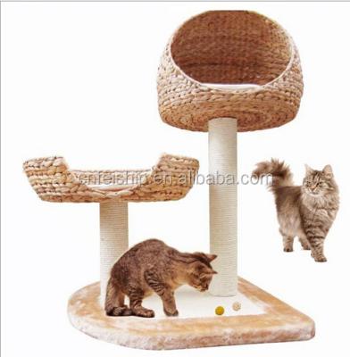 China 100% natural sustainable palnt banana leaf cat tree for sale