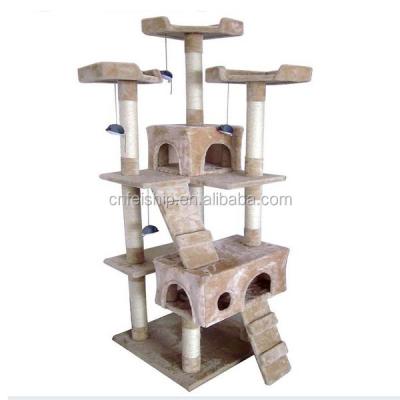 China 2016 viable wholesale sisal rope and soft plush cat tree for sale