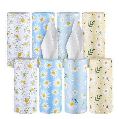 China Eco-friendly Refillable Car Tissue Tube Box With Facial Tissue Home Office Travel Car Cylinder Paper Container Tissue Holder for sale