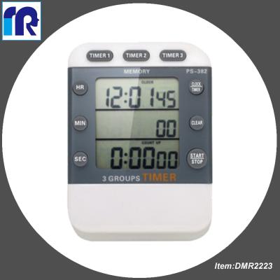 China Sustainable 3 Groups Of Digital Timer With Clock , Digital Kitchen Timer for sale