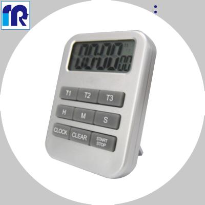 China Minimalist 3 Group Digital Timer with Clock (100h)/Hour Count Down and Timer for sale