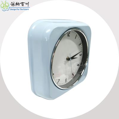 China Europe METAL KITCHEN CLOCK (with chrome silver ring), wall clock for sale