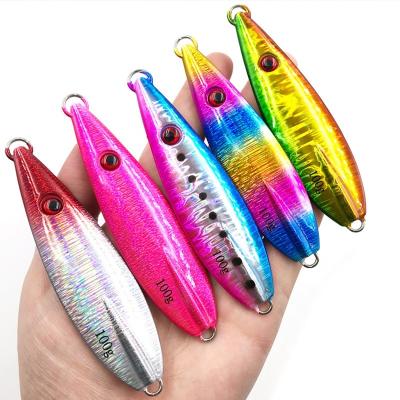 China 100g 130g 150g Saltwater Fish Slow Lure Artificial Metal Jig Lure Building Fishing Lure Hard Bait Tackle for sale