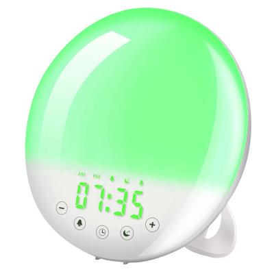 China Best Party Fm Radio Radio Bedside Wake Up Led Heimvision Sunrise Alarm Clock for sale