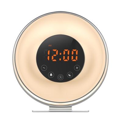 China LUMINOVA Hot Selling Sunrise Wake Up Adjustable Brightness Therapy LED Digital Table Light Alarm Clock for sale