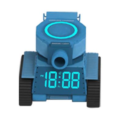 China Creative Clock Desk Radio Table LUMINOVA Design Gift Elektric Militari Charging Tank For Children for sale