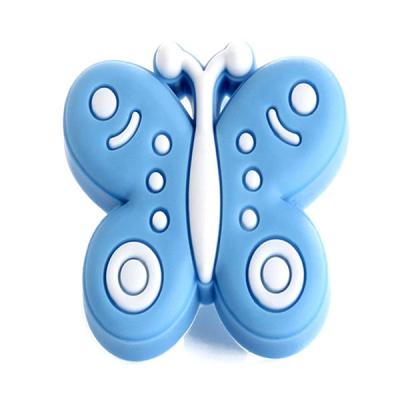 China Plastic Cabinet Sky Blue Butterfly Handles For Cabinets Kids for sale