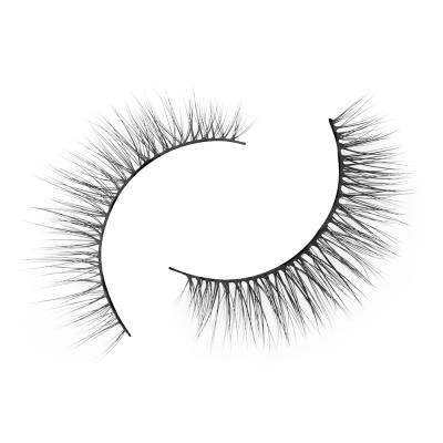 China Custom Natural Logo Eyelash Products Clear Band Chemical Fiber Lashes Seller Full Volume Long Lashes Clear Band for sale