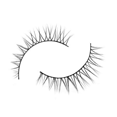 China Top Selling Natural False Chemical Fiber Eyelashes Wholesale Seller Full Volume 3d Eyelashes Lashes False Clear Strip for sale