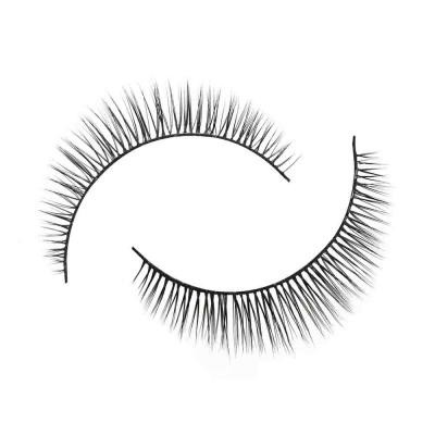 China Factory Full Volume Faux Chemical Fiber Strip Lashes Wholesale Natural Fake Silk Eyelash 3d Eyelashes Tapered False Eyelash for sale