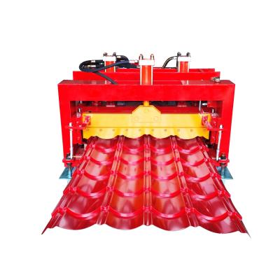 China Metal Roofing Glazed Tile Forming Machine Corrugated 3500 kg Hydraulic Mold Cutting for sale