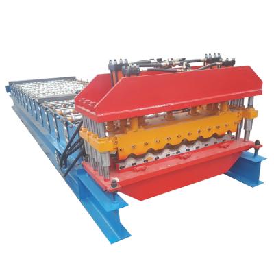 China Automatic Glazed Tile Forming Machine  Aluminium Profile Channel Making Hydraulic Cutting for sale