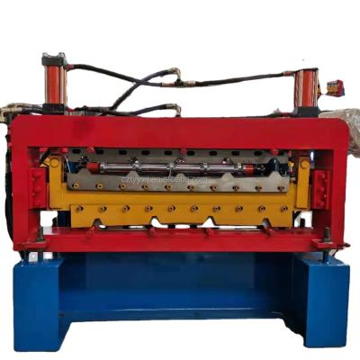 China Corrugated type and IBR type PPGI GI PPGL GL double layers iron sheet roll forming machine for sale