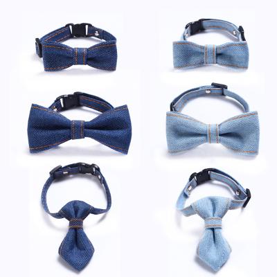 China Adjustable Dogs Cats Detachable Bow Tie Collar Cowboy Pet Link Collars Rabbit Bells Pet Accessories Supplies for sale