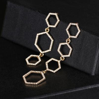 China European and American Alloy Diamond Geometric Circle Earrings of New Fashion Trendy All-match Earrings for sale