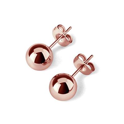 China Fashion Cheap Price Of Earing Stud Gold Ball Titanium Steel Earring Jewelry Environmentally Friendly Earring for sale