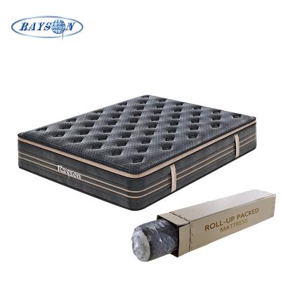 China High Quality Hypoallergenic Mattresses Pocket Spring Bed Mattress Vacuum Roll In Cardboard Box Memory Foam Mattress for sale