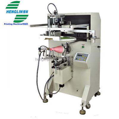 China Garment Shops HDPE Milk Bottles/Glass/Plastic Syrings/Tubes/Lipsticks/Fishing Rod conical silk screen printing machine for sale