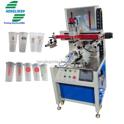 China Garment Shops Multi Colors Screen Printing Machine And CNC Servo Motor Optical Sensor Cylindrical Screen Printer For Bottle/Cup Printing for sale