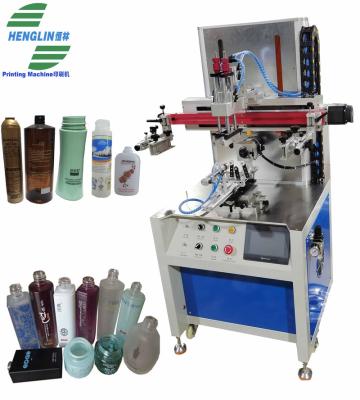 China Garment Shops Multi-color High Precision Plastic Bottles Glass Bottle Printer CNC Servo Motor Cylindrical Screen Printing Machine for Water Wi for sale