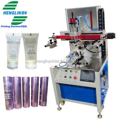 China Garment Shops Multi-color High Precision Soft Tube/Lid/Syring Printer CNC Servo Motor Cylindrical Screen Printing Machine for Milk tea cup for sale