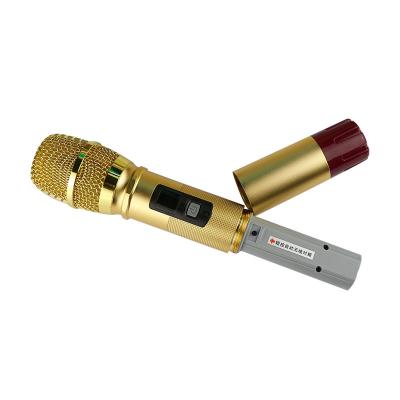 China Headset Microphone Trending 2021 Design Channel Gold Color Adjustable MIC Audio Karaoke for sale