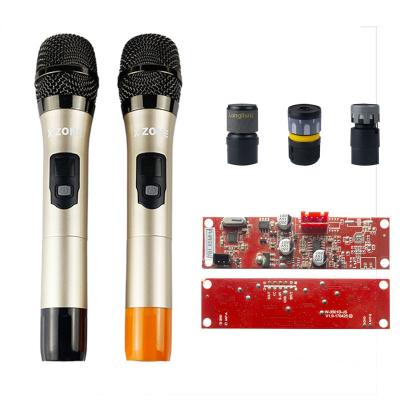 China Handheld Wireless Headset Microphone UHF 2 Karaoke Microphone Karaoke System for sale