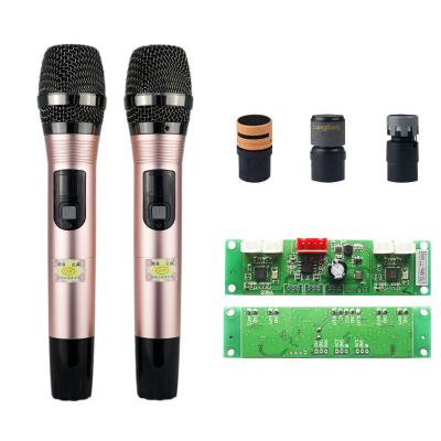 China Popular headphone microphone export base TEMEISHENG WIRELESS MICROPHONE pink for children singing in place and party performance good choice for sale