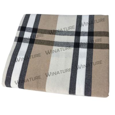 China Winature Coffee Black and White Grid Sheets Anti-Static Handwoven Single Layer Woven Luxury Bed Sheets Sets 100% Cotton for sale