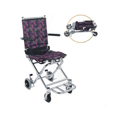 China Travel Airplane Transport Folding Ultra Light 100kg Wheelchair for sale