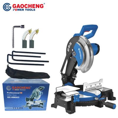 China 0-45 Hobbing Cutting 255mm Power Tools Miter Saw Machine For Metal Cutting With Heavy Duty Aluminum Base for sale